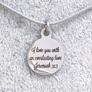 Christian Bible Verse Scripture Necklace
